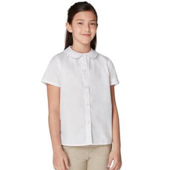 FRENCH TOAST Girls Short Sleeve Modern Peter Pan Blouse 20.5 PLUS-Only worn 1X❣️ - Picture 1 of 7